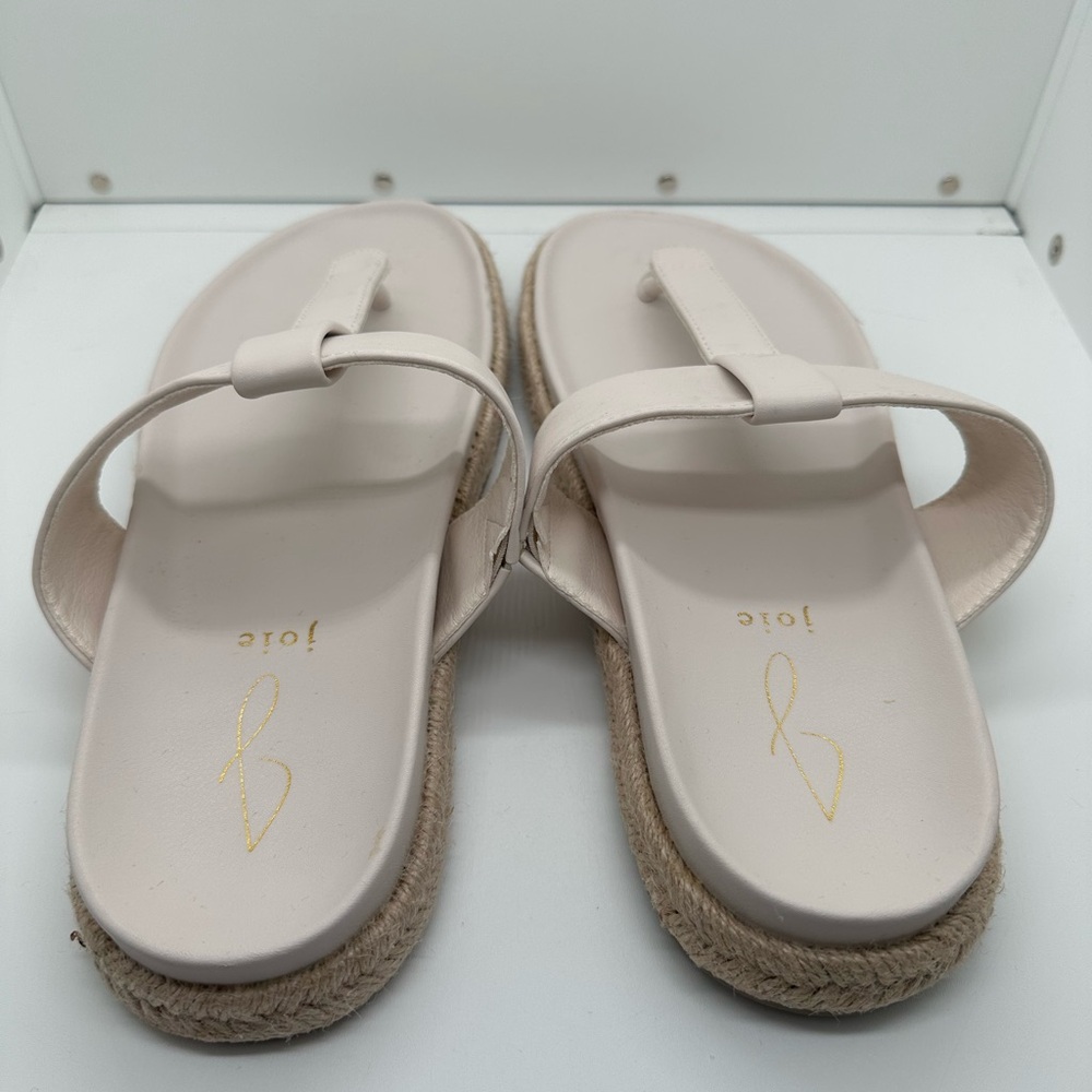Joie Nacho Espadrille Thong Slide Sandals Vegan Leather Size 9.5 - Picture 4 of 10